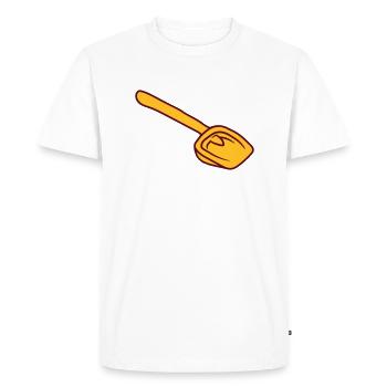 pelle à sable jaune jouet pelle eime - T-shirt Premium bio Homme - blanc - Devant - Nico (187cm)
