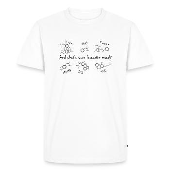 Humeur préférée - T-shirt Premium bio Homme - blanc - Devant - Nico (187cm)