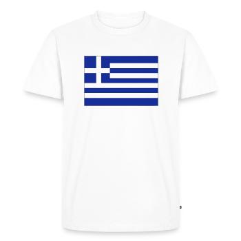 Greece Flag Accessories - Men's Premium Organic T-Shirt - white - Front - Nico (187cm)