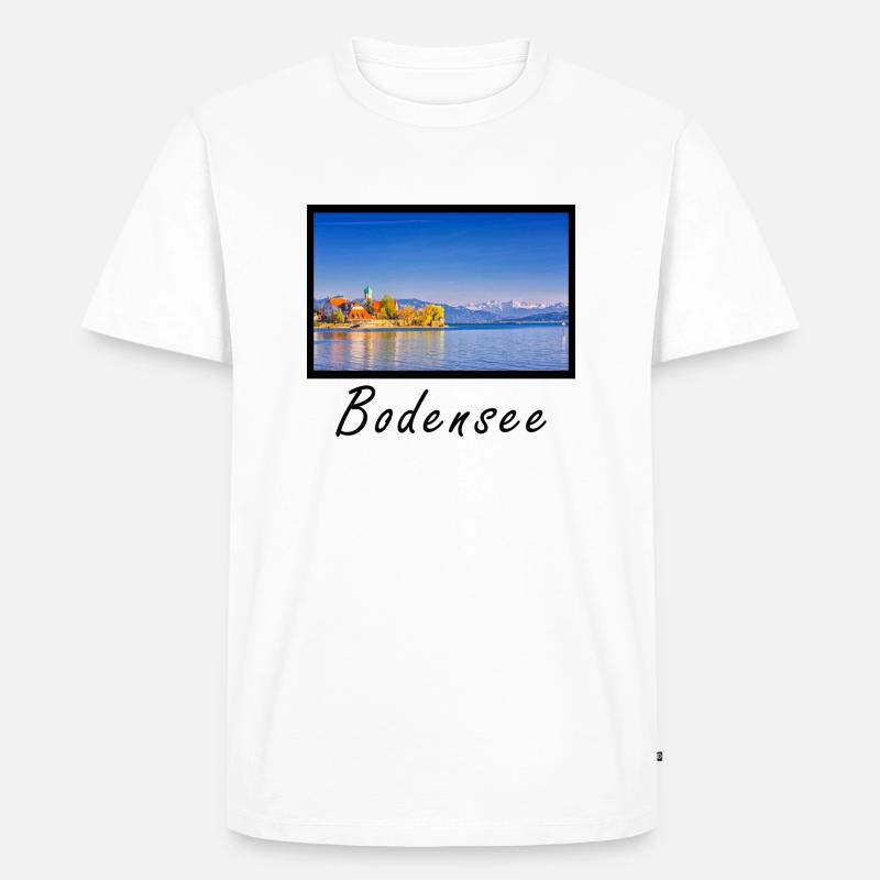 Bodensee Design - Männer Premium Bio T-Shirt - Weiß