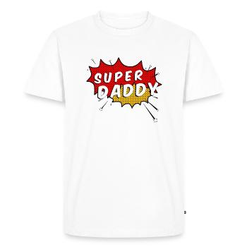 Super Daddy Comic Style - T-shirt Premium bio Homme - blanc - Devant - Nico (187cm)