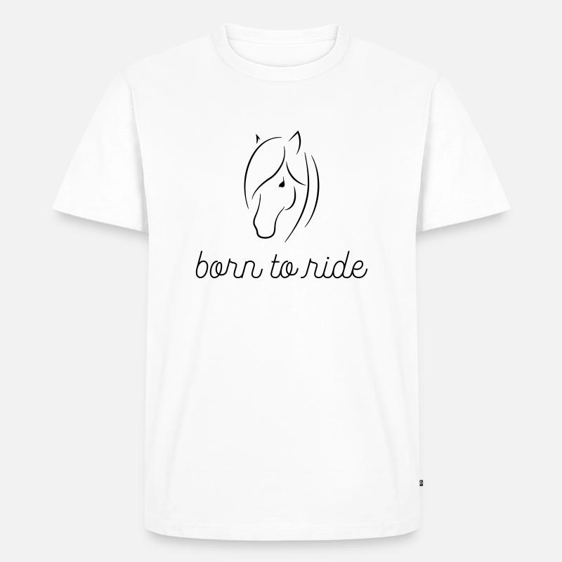 Pferd - Männer Premium Bio T-Shirt - Weiß