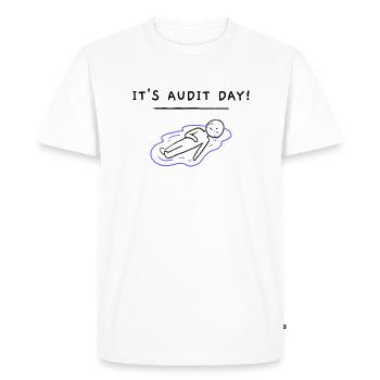 It's audit day - Men's Premium Organic T-Shirt - white - Front - Nico (187cm)