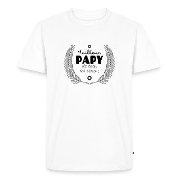 Le meilleur papy de tous les temps - T-shirt Premium bio Homme - blanc - Devant - Nico (187cm)