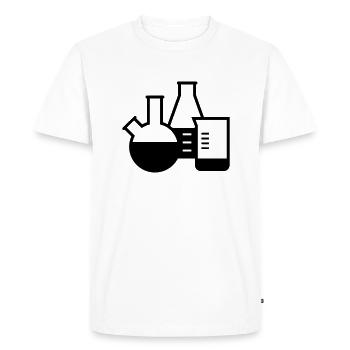 Chimiste de laboratoire de lunettes de chimie - T-shirt Premium bio Homme - blanc - Devant - Nico (187cm)