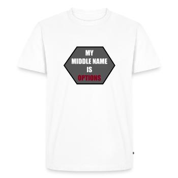 Options! - T-shirt Premium bio Homme - blanc - Devant - Nico (187cm)