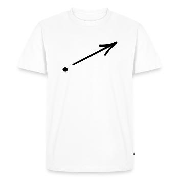 Flèche Symbole 09 Plan de travail 9 - T-shirt Premium bio Homme - blanc - Devant - Nico (187cm)