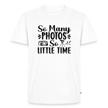 So Many Photos So Little Time - Men's Premium Organic T-Shirt - white - Front - Nico (187cm)