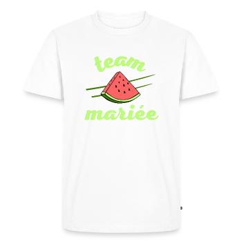 EVJF pastèque été Team mariée - T-shirt Premium bio Homme - blanc - Devant - Nico (187cm)
