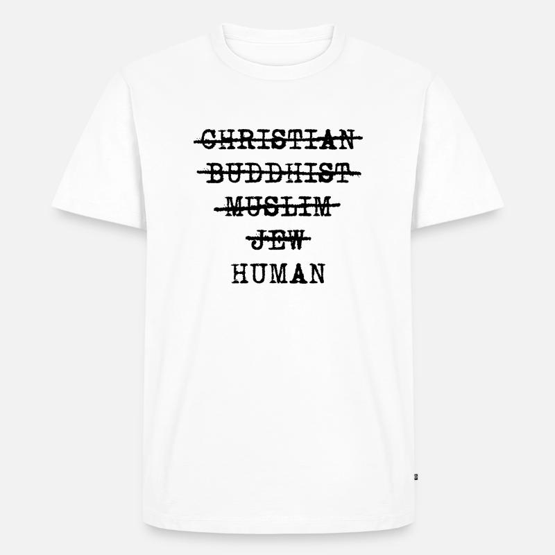 Human - Männer Premium Bio T-Shirt - Weiß