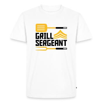 Grill Master Grill Sergent BBQ - T-shirt Premium bio Homme - blanc - Devant - Nico (187cm)