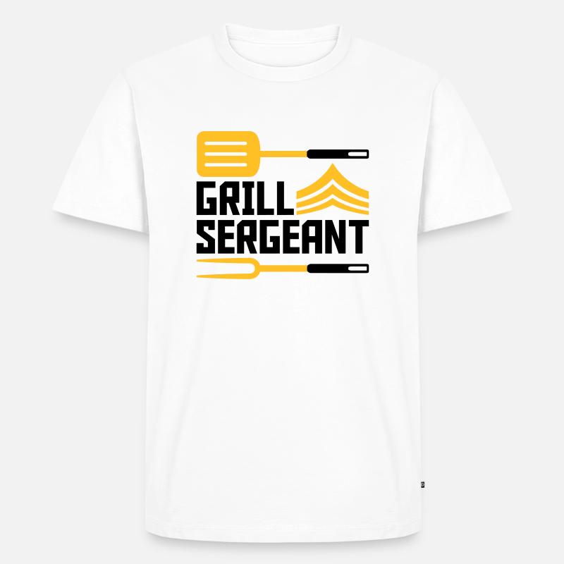 Grill Master Grill Sergeant BBQ - Men's Premium Organic T-Shirt - white
