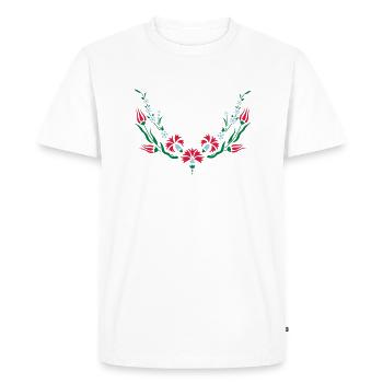 The Sultan's favorite flowers - Men's Premium Organic T-Shirt - white - Front - Nico (187cm)