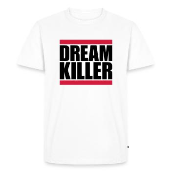 citation pessimiste tueur de rêves - T-shirt Premium bio Homme - blanc - Devant - Nico (187cm)