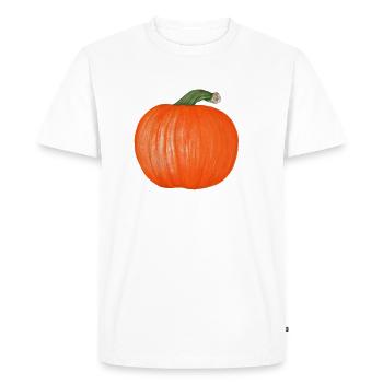 Grosse citrouille pour tous les fans d’Halloween - T-shirt Premium bio Homme - blanc - Devant - Nico (187cm)
