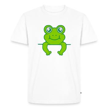 Shield Wall Frog Comic - Men's Premium Organic T-Shirt - white - Front - Nico (187cm)