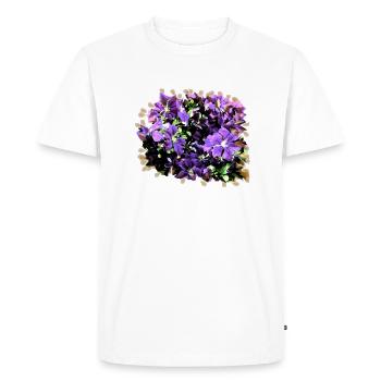 purple flower meadow - Men's Premium Organic T-Shirt - white - Front - Nico (187cm)