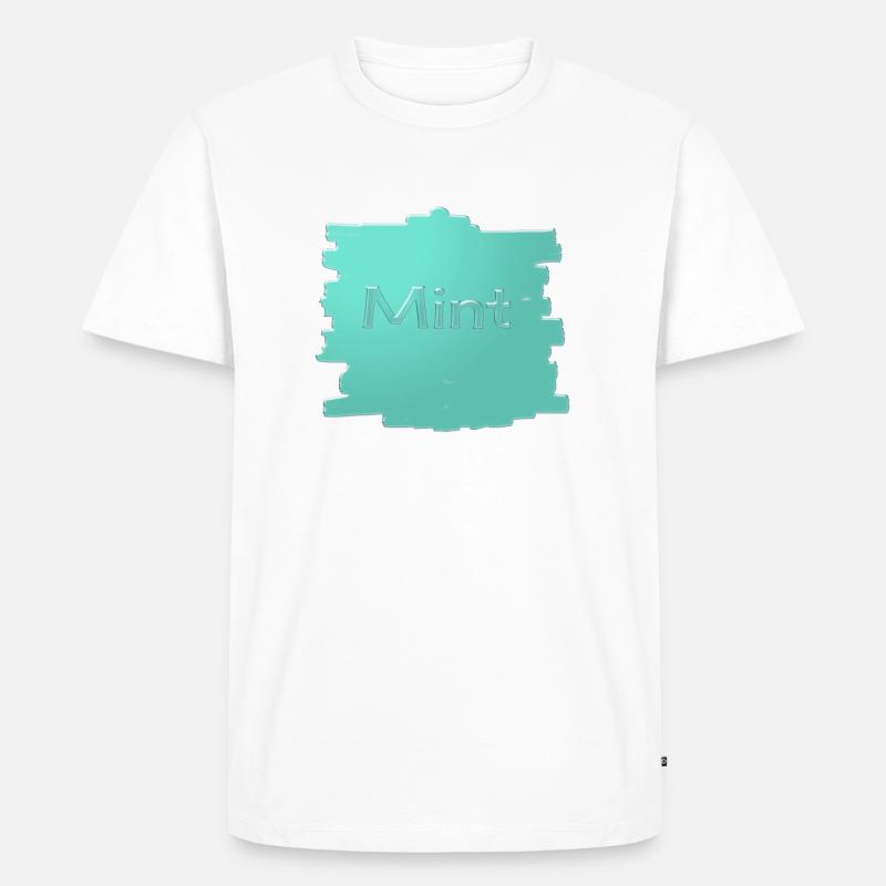 Mint - Männer Premium Bio T-Shirt - Weiß