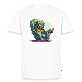 Zombie Relaxation: A Break from the Apocalypse - Men's Premium Organic T-Shirt - white - Front - Nico (187cm)