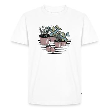 Herb garden - Men's Premium Organic T-Shirt - white - Front - Nico (187cm)