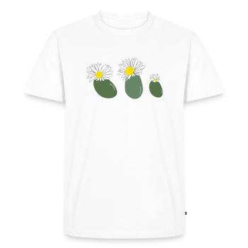 Fleur de lithops2 - T-shirt Premium bio Homme - blanc - Devant - Nico (187cm)