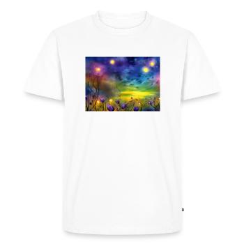 Fleurs de nuit étoilée - T-shirt Premium bio Homme - blanc - Devant - Nico (187cm)