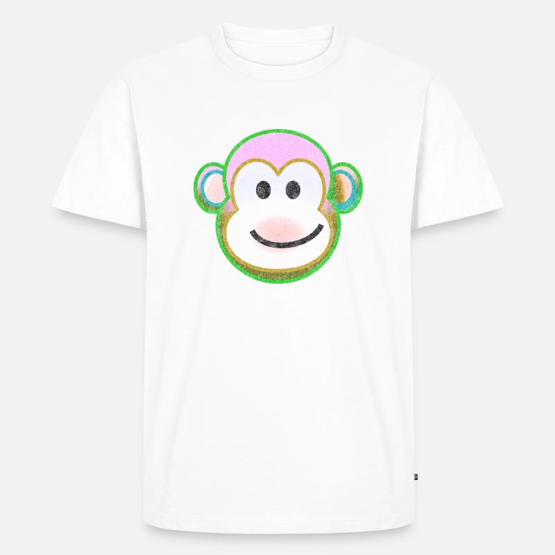 Funky Monkey - Männer Premium Bio T-Shirt - Weiß
