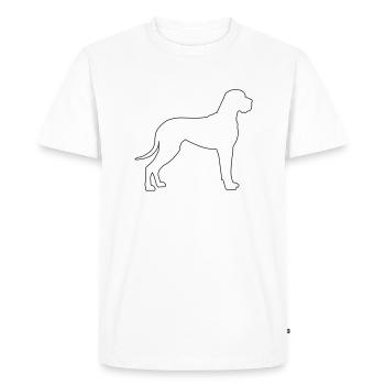 Contours des grands danois 1 - T-shirt Premium bio Homme - blanc - Devant - Nico (187cm)