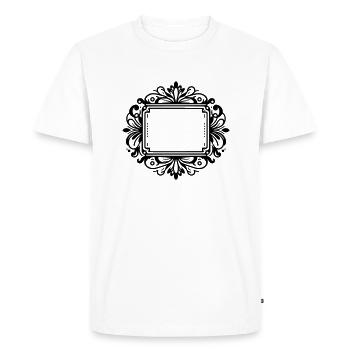 Frame Emblem Shield - Men's Premium Organic T-Shirt - white - Front - Nico (187cm)