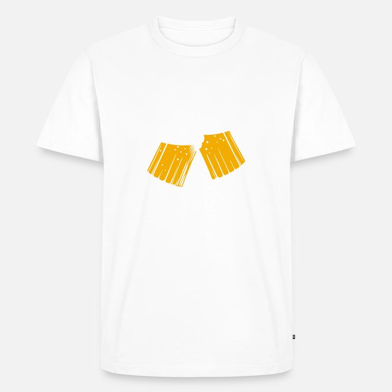 003 - Biergläser - Männer Premium Bio T-Shirt - Weiß
