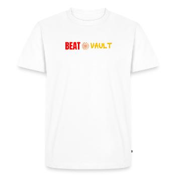 The Beat Vault - Horizontal - Men's Premium Organic T-Shirt - white - Front - Nico (187cm)