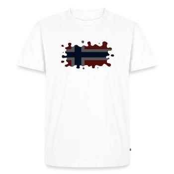 Norway Norway Flag Scandinavia Norden Tor Viking - Men's Premium Organic T-Shirt - white - Front - Nico (187cm)