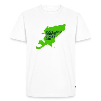 SCOTLAND nc500 map - Men's Premium Organic T-Shirt - white - Front - Nico (187cm)