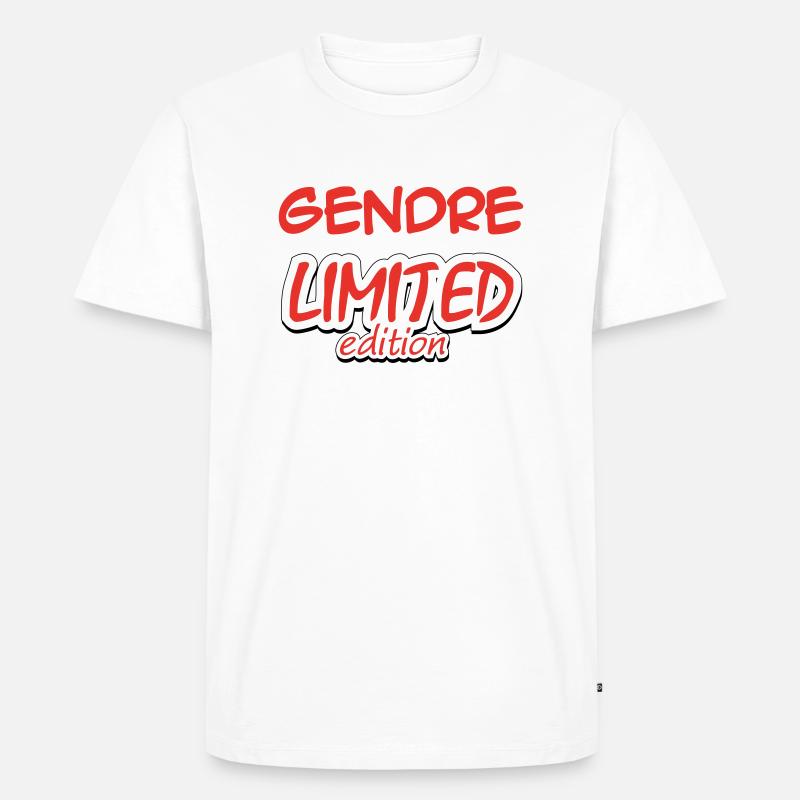 GENDRE LIMITED EDITION - Männer Premium Bio T-Shirt - Weiß