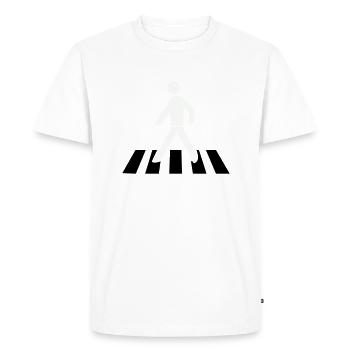 Franchissement du passage piéton - T-shirt Premium bio Homme - blanc - Devant - Nico (187cm)