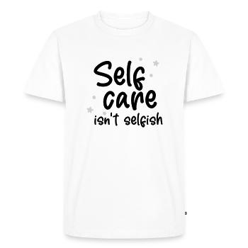 Self-care isn't selfish - Men's Premium Organic T-Shirt - white - Front - Nico (187cm)