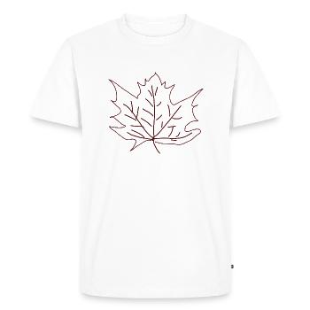 Autumn Season Maple Leaf Autumn - Men's Premium Organic T-Shirt - white - Front - Nico (187cm)