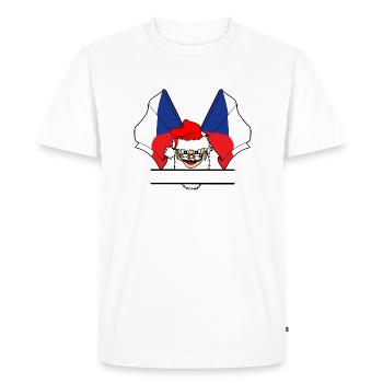 Drapeau du Père Noël de la République tchèque - T-shirt Premium bio Homme - blanc - Devant - Nico (187cm)