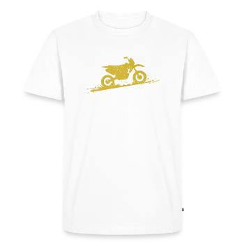 Small bikes, big passion - Men's Premium Organic T-Shirt - white - Front - Nico (187cm)