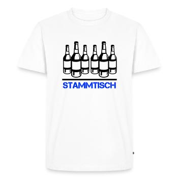 beer bottle Stammtisch - Men's Premium Organic T-Shirt - white - Front - Nico (187cm)