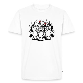 Équipe des célébrations de la licorne - T-shirt Premium bio Homme - blanc - Devant - Nico (187cm)