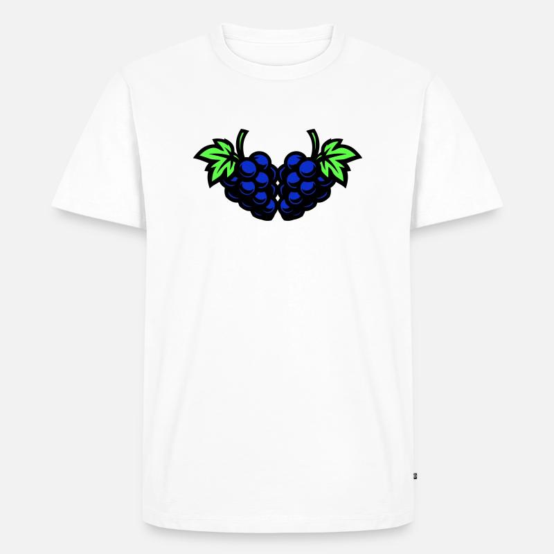 Trauben Weintrauben - Männer Premium Bio T-Shirt - Weiß