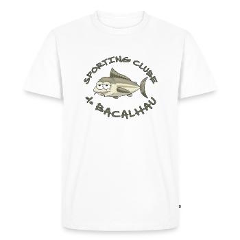 BACALHAU - T-shirt Premium bio Homme - blanc - Devant - Nico (187cm)