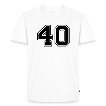 40 - Men's Premium Organic T-Shirt - white - Front - Nico (187cm)