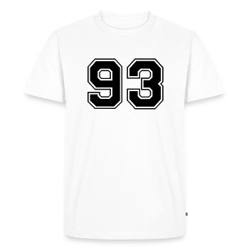 93 - T-shirt Premium bio Homme - blanc - Devant - Nico (187cm)