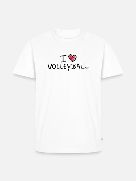 i_love_volleyball__f2 - Men's Premium Organic T-Shirt - white