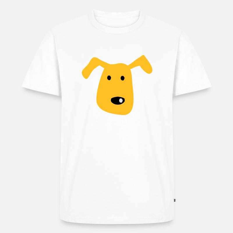 Hund - Männer Premium Bio T-Shirt - Weiß