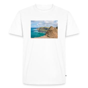 Clare Cliffs of Moher Irlande Poster - T-shirt Premium bio Homme - blanc - Devant - Nico (187cm)
