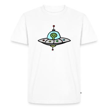 Ovni - T-shirt Premium bio Homme - blanc - Devant - Nico (187cm)