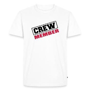crew_member - T-shirt Premium bio Homme - blanc - Devant - Nico (187cm)